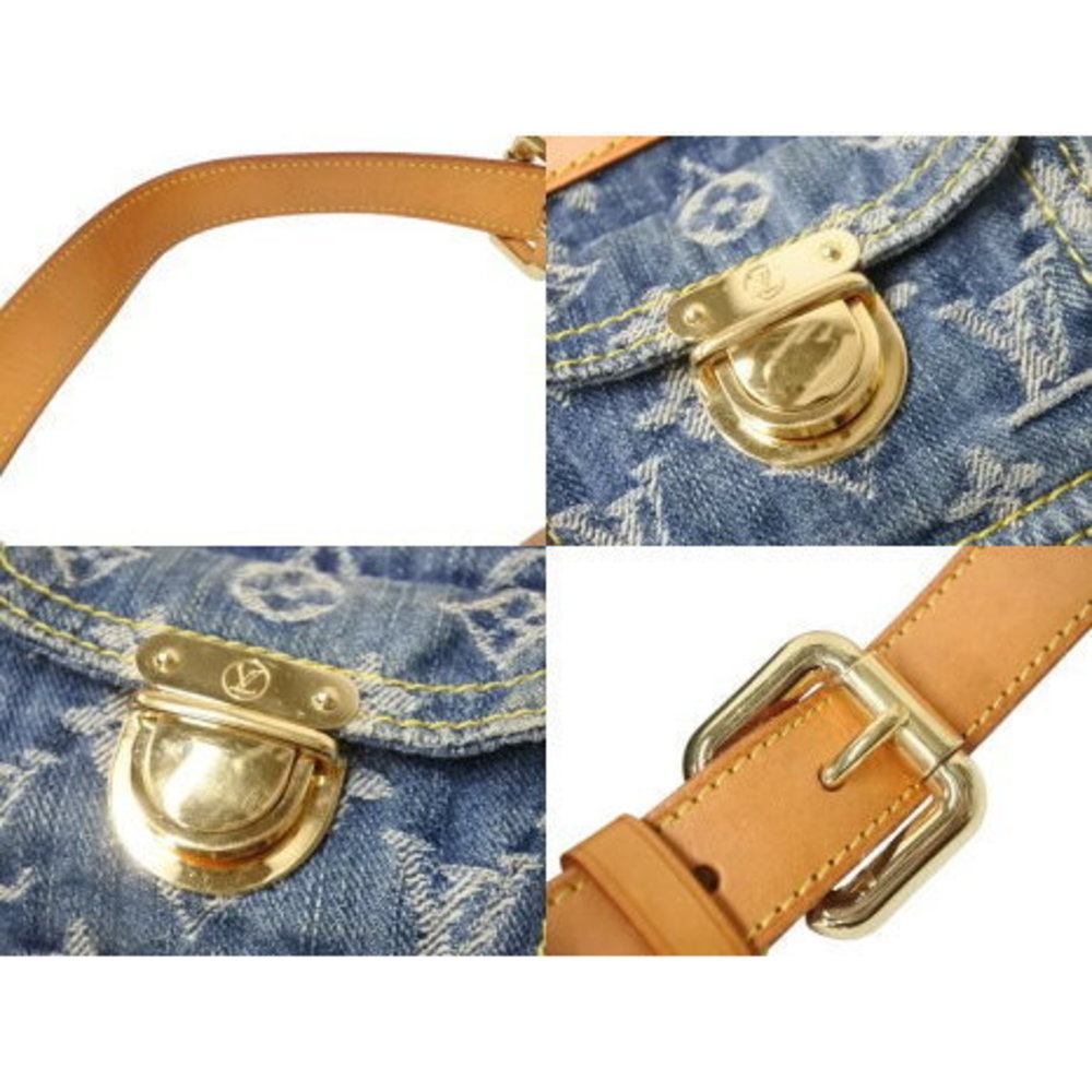 Louis Vuitton Monogram Bag Indigo Baggy Blue Shoulder Denim - Picture 6 of 9